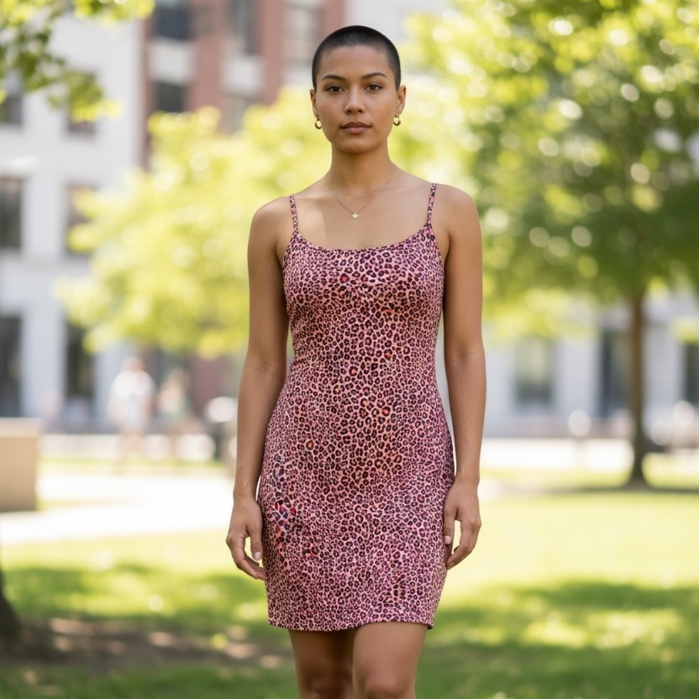 Victoria Secret Leopard Print Midi Dress